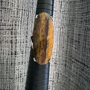 Unique tiger eye sterling silver ring